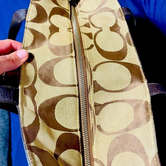 Coach Brown and Tan Tote Bag - Picture 5 of 7